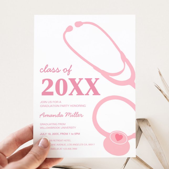 Invitación a la fiesta de graduación de enfermeras (Nursing Graduation Party Invitation)
