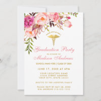 Invitación a la fiesta de graduación de enfermeras
