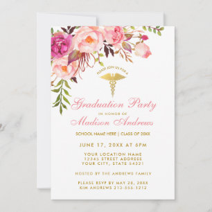 Invitación a la fiesta de graduación de enfermeras