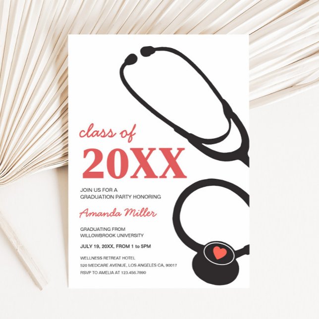 Invitación a la fiesta de graduación de enfermería (Nurse Graduation Party Invitation)