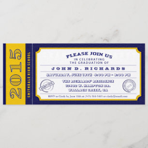 Invitación a la fiesta de graduación de entradas a