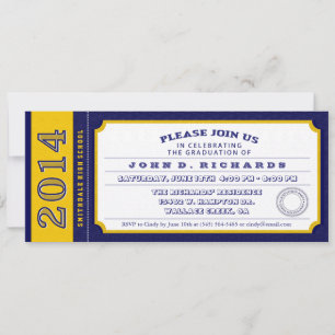 Invitación a la fiesta de graduación de entradas a