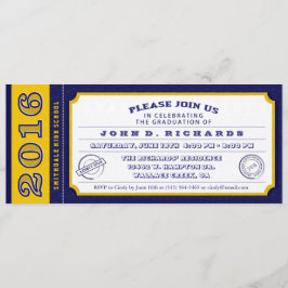 Invitación a la fiesta de graduación de entradas a