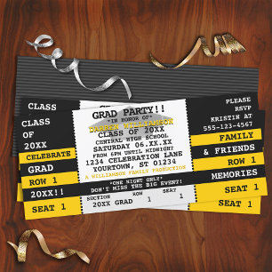 Invitación a la fiesta de graduación de entradas p