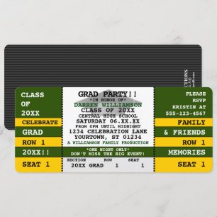 Invitación a la fiesta de graduación de entradas p