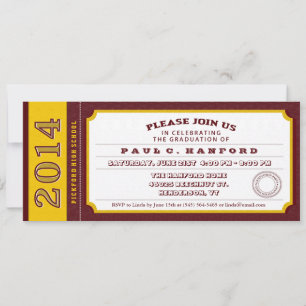 Invitación a la fiesta de graduación de entradas r