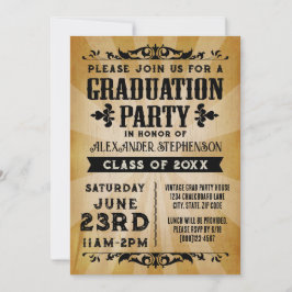 Invitación a la fiesta de graduación de época