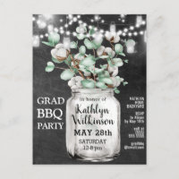 Invitación a la fiesta de graduación de Eucalyptus