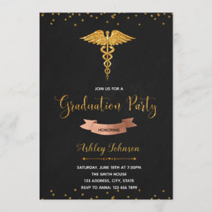 Invitación a la fiesta de graduación de farmacia