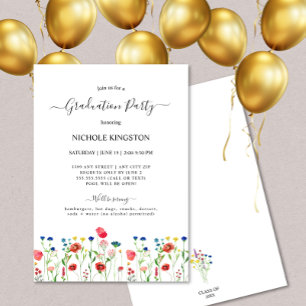 Invitación a la fiesta de graduación de flor silve