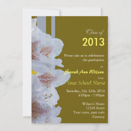 invitación a la fiesta de graduación de flores de