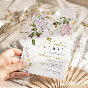 Invitación a la fiesta de graduación de Flores Sil