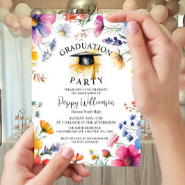 Invitación a la fiesta de graduación de Flores Sil