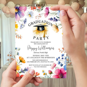 Invitación a la fiesta de graduación de Flores Sil