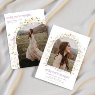 Invitación a la fiesta de graduación de foto de Bo