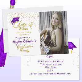 Invitación a la fiesta de graduación de foto de co