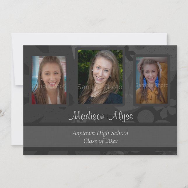 Invitación a la fiesta de graduación de fotografía (Anverso)