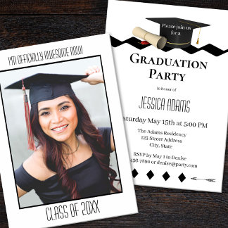 Invitación a la fiesta de graduación de fotografía