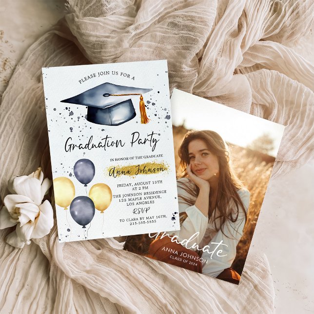Invitación a la fiesta de graduación de fotos con  (Subido por el creador)