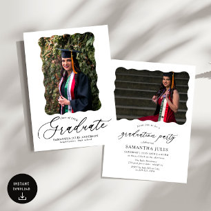 Invitación a la fiesta de graduación de fotos con 