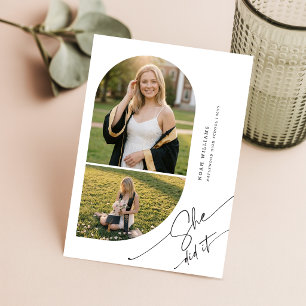 Invitación a la Fiesta de Graduación de Fotos de A