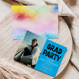 Invitación a la fiesta de graduación de fotos de A