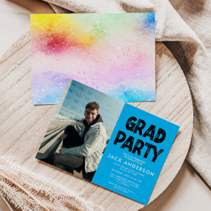 Invitación a la fiesta de graduación de fotos de A