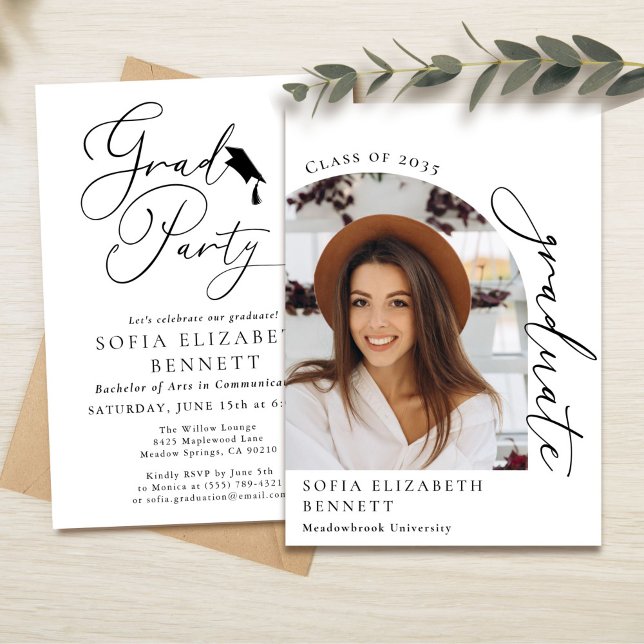 Invitación a la fiesta de graduación de fotos de a (Subido por el creador)
