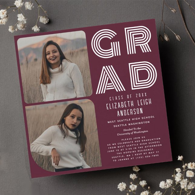 Invitación a la fiesta de graduación de fotos de C (Subido por el creador)