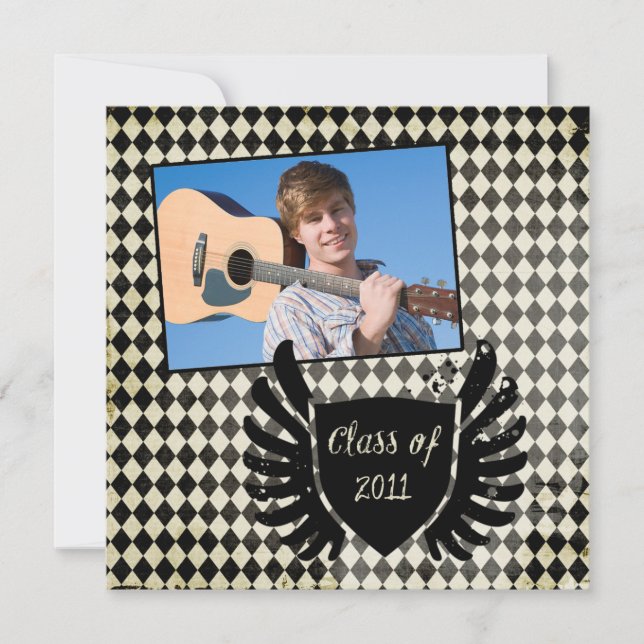 Invitación a la fiesta de graduación de fotos de C (Anverso)