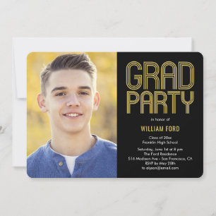 Invitación a la fiesta de graduación de fotos de G