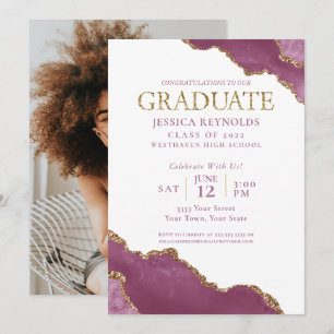 Invitación a la fiesta de graduación de fotos de l