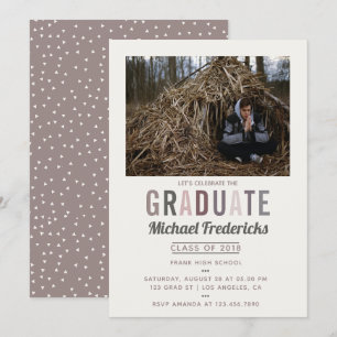Invitación a la fiesta de graduación de fotos de m