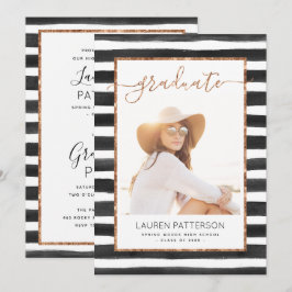 Invitación a la fiesta de graduación de fotos de o