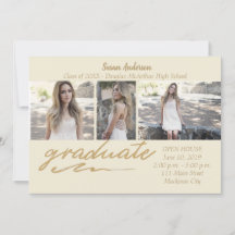 Invitación a la fiesta de graduación de fotos de o
