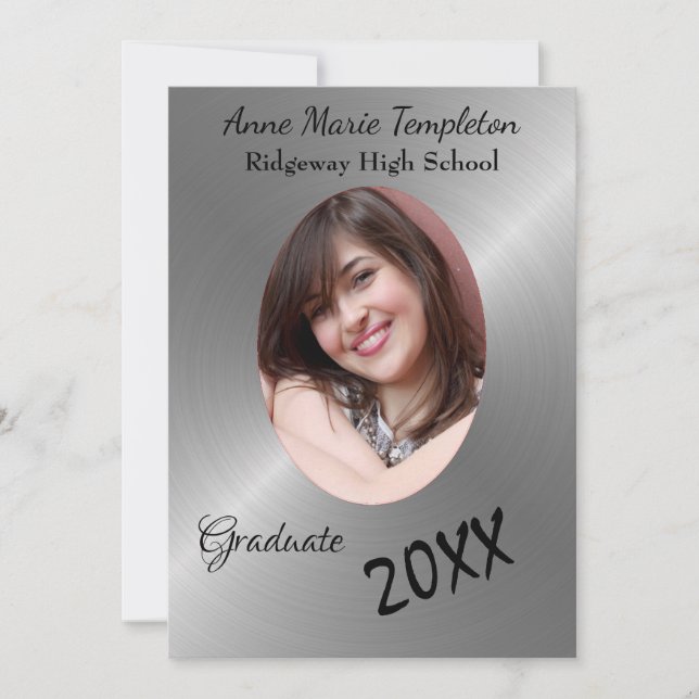 Invitación a la fiesta de graduación de fotos de p (Anverso)