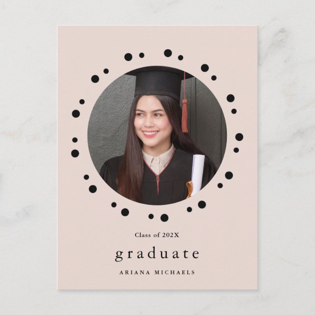 Invitación a la fiesta de graduación de fotos de p (Anverso)