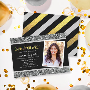 Invitación a la fiesta de graduación de fotos de P