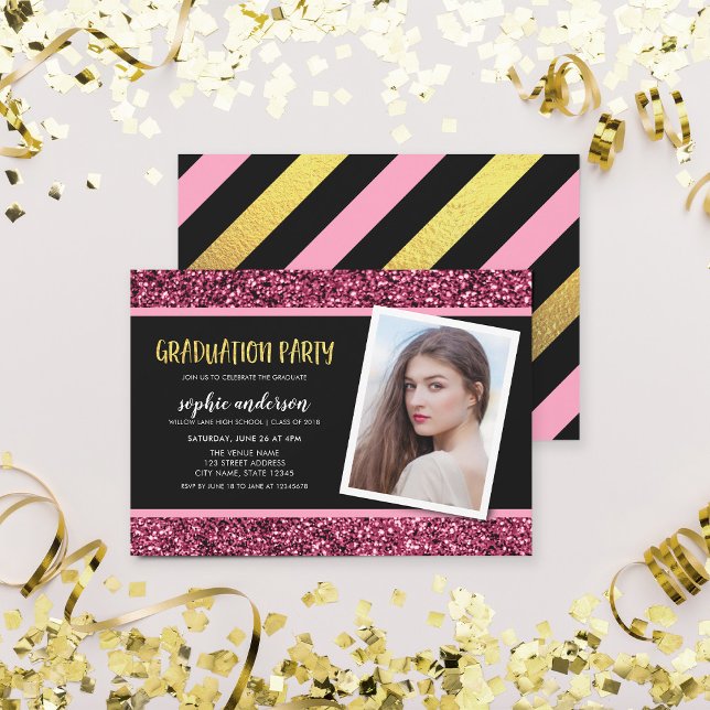Invitación a la fiesta de graduación de fotos de P (Subido por el creador)