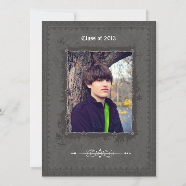 Invitación a la fiesta de graduación de fotos del  (Anverso)