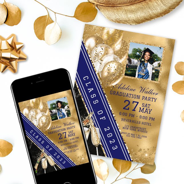 Invitación a la fiesta de graduación de fotos en a (Subido por el creador)