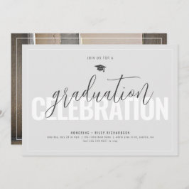 Invitación a la fiesta de graduación de fotos masc