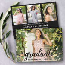 Invitación a la fiesta de graduación de fotos Mode