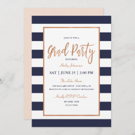 Invitación a la fiesta de graduación de franjas de