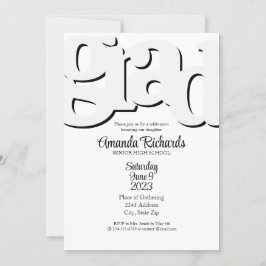 Invitación a la fiesta de graduación de FUN BOLD