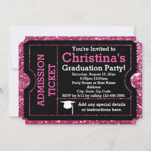 Invitación a la fiesta de graduación de Glitz Glit