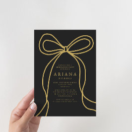 Invitación a la fiesta de graduación de Gold Bow m