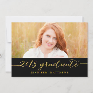 Invitación a la fiesta de graduación de Gold Glamo