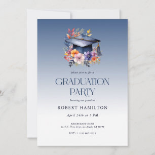 Invitación a la fiesta de graduación de Gorra de g