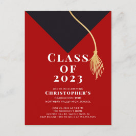 Invitación a la fiesta de graduación de Grad Cap